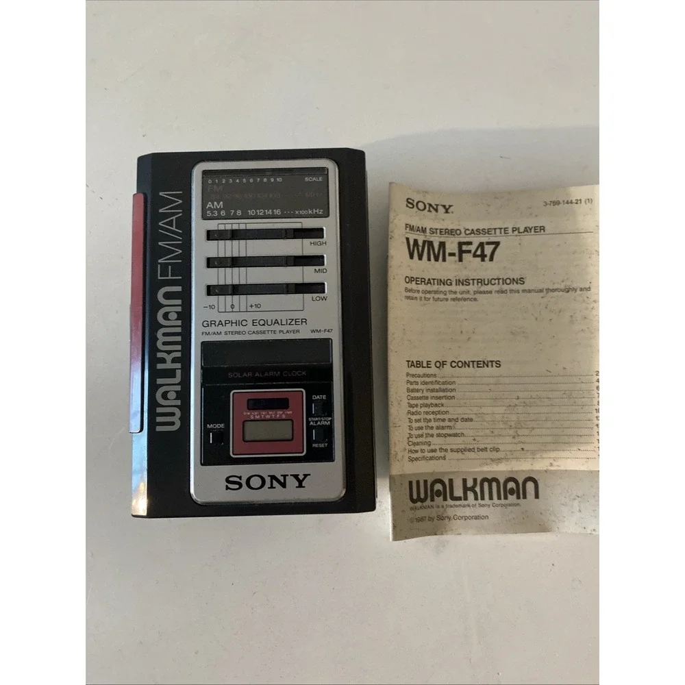 Sony Walkman WM-F47 Portable Stereo Cassette Player FM/AM Walkman, FOR REPAIR